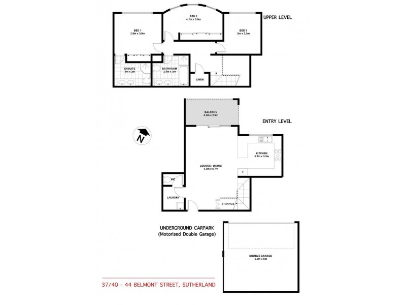 37/40 Belmont Street, Sutherland NSW 2232 Floorplan