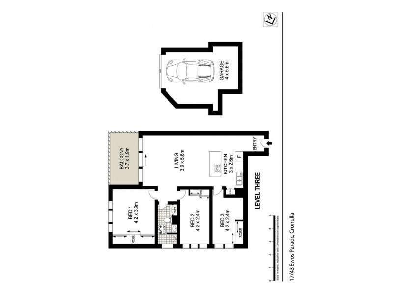 17/43 Ewos Parade, Cronulla NSW 2230 Floorplan