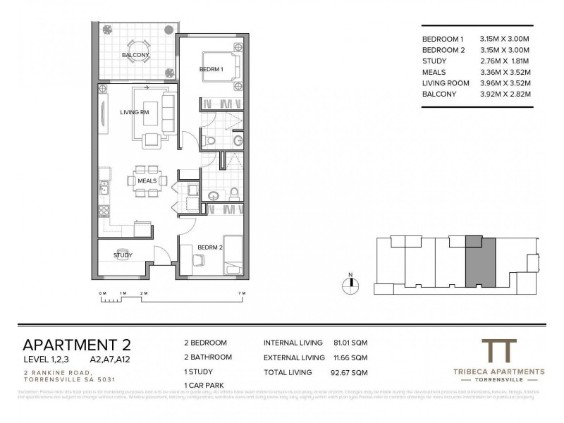 Apartments/2. Rankine Road, Torrensville SA 5031 Floorplan