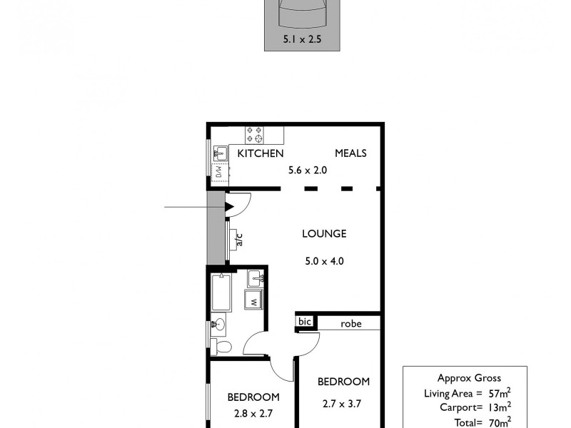 5/39 Everard Avenue, Ashford SA 5035 Floorplan