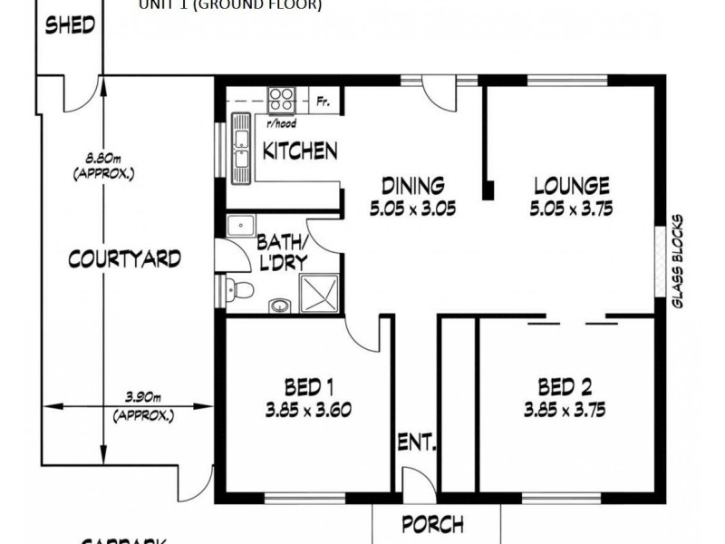 1 & 2/44 Elizabeth Street, Torrensville SA 5031 Floorplan