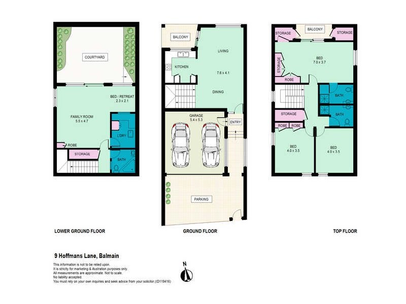 9 Hoffmans Lane, Balmain NSW 2041 Floorplan