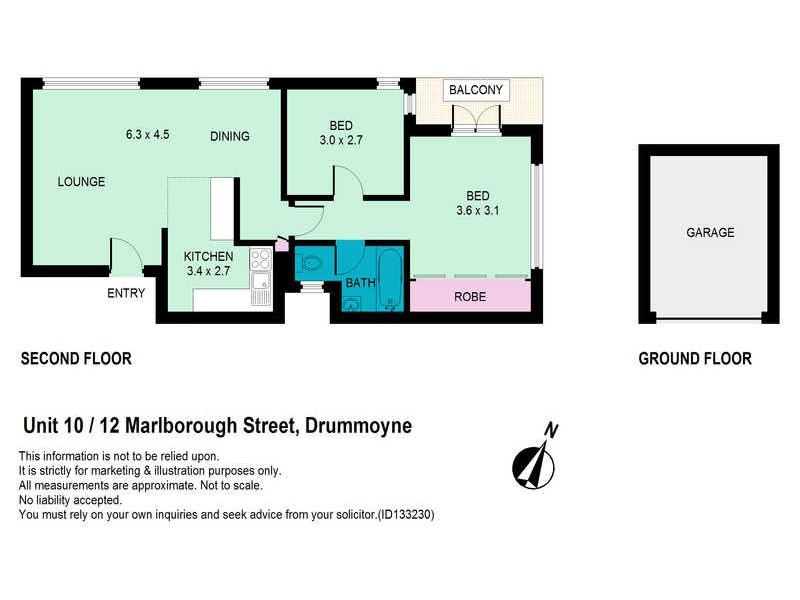 10/12 Marlborough Street, Drummoyne NSW 2047 Floorplan