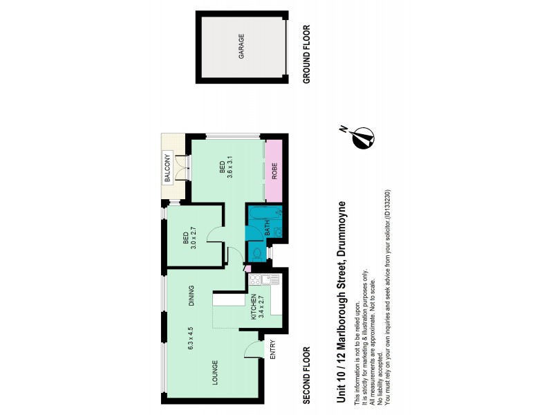 10/12 Marlborough Street, Drummoyne NSW 2047 Floorplan