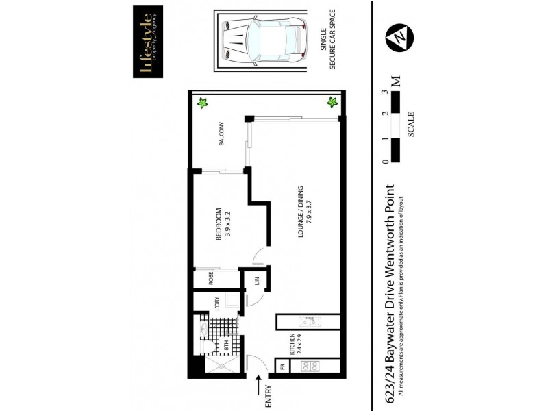 623/22 Bayswater Drive, Wentworth Point NSW 2127 Floorplan
