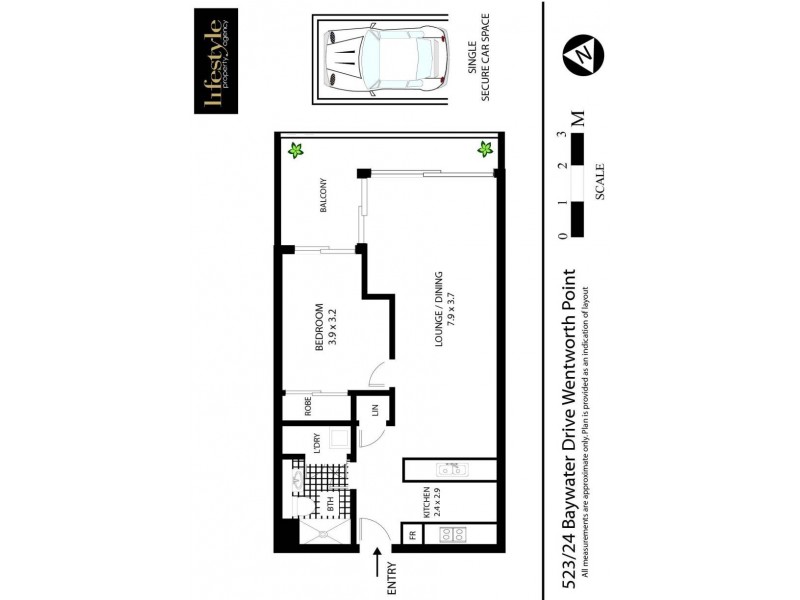 523/22 Bayswater Drive, Wentworth Point NSW 2127 Floorplan