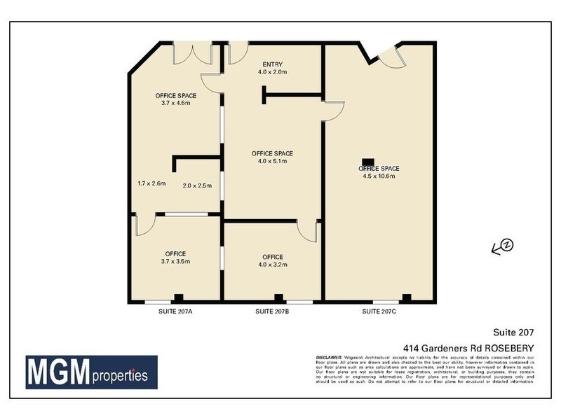 414 Gardeners Road, Rosebery NSW 2018 Floorplan