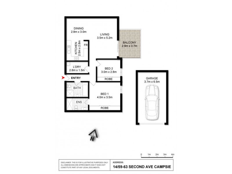 14/59-67 Second Avenue, Campsie NSW 2194 Floorplan