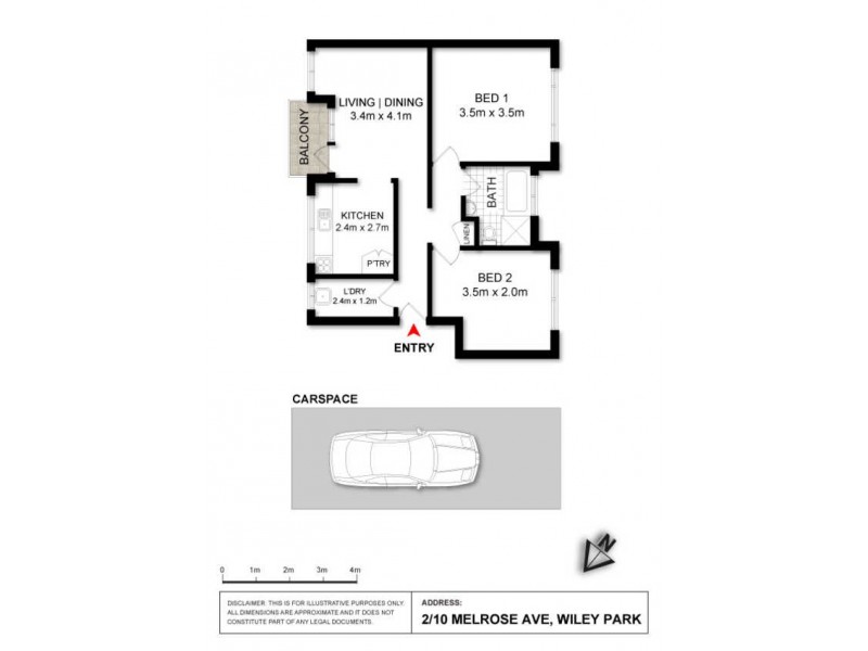 2/10 Melrose Avenue, Wiley Park NSW 2195 Floorplan