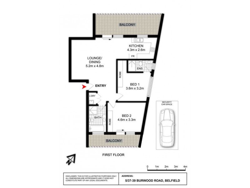 5/37-39 Burwood Road, Belfield NSW 2191 Floorplan