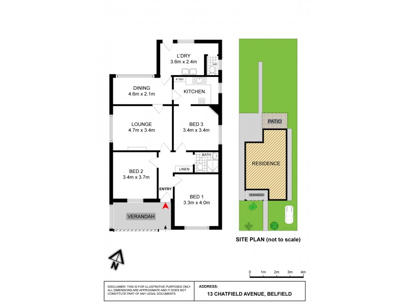 13 Chatfield Avenue, Belfield NSW 2191 Floorplan
