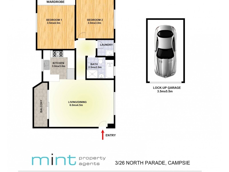 3/26 North Parade, Campsie NSW 2194 Floorplan