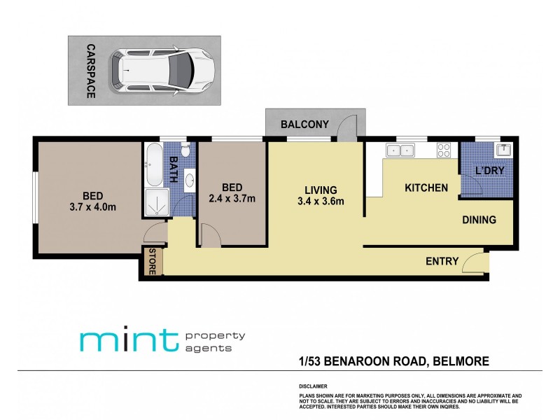 1/53 Benaroon Road, Belmore NSW 2192 Floorplan