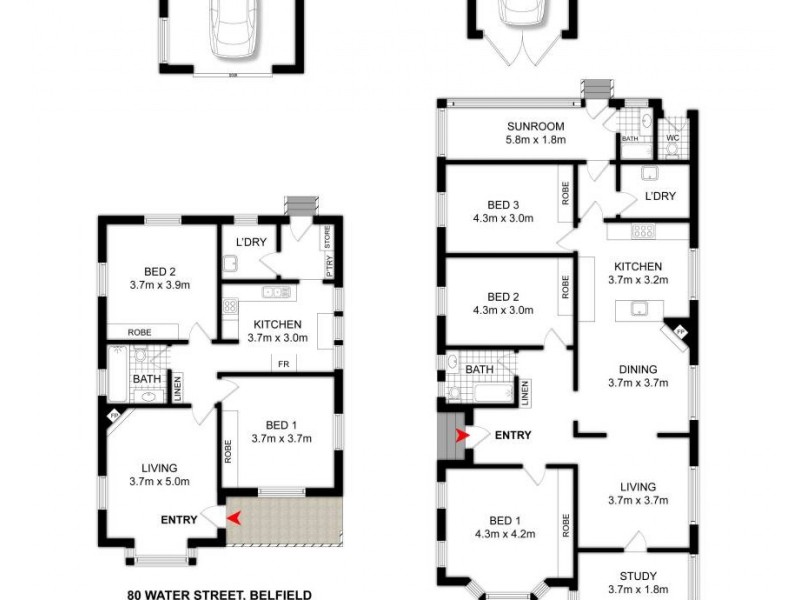 80 & 82 Water Street, Belfield NSW 2191 Floorplan
