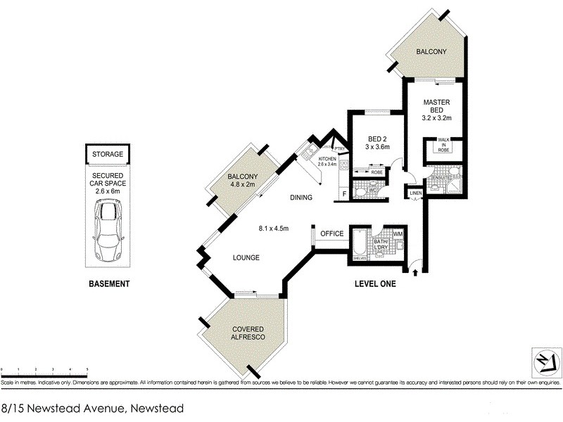 8/15 Newstead Avenue, Newstead QLD 4006 Floorplan