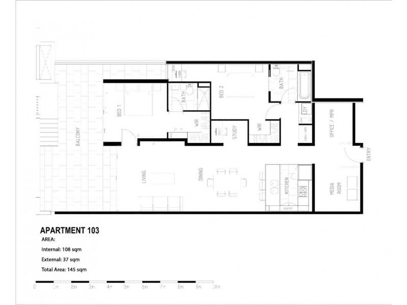 103/53 Wyandra Street, Teneriffe QLD 4005 Floorplan