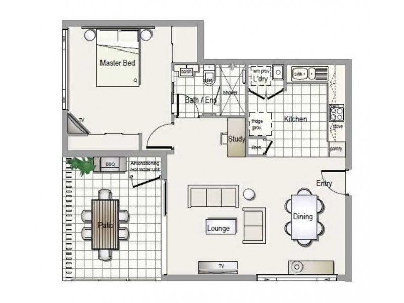 304/6 Victoria Street, Kelvin Grove QLD 4059 Floorplan