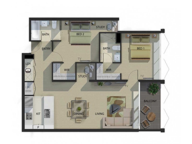 202/31 Longland Street, Newstead QLD 4006 Floorplan