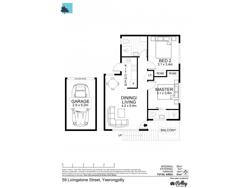 5/59 Livingstone Street, Yeerongpilly QLD 4105 Floorplan