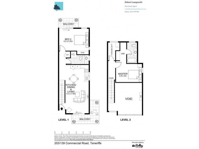 203/139 Commercial Street, Teneriffe QLD 4005 Floorplan