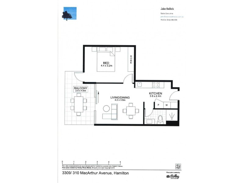 3309/126  Parkside Circuit, Hamilton QLD 4007 Floorplan