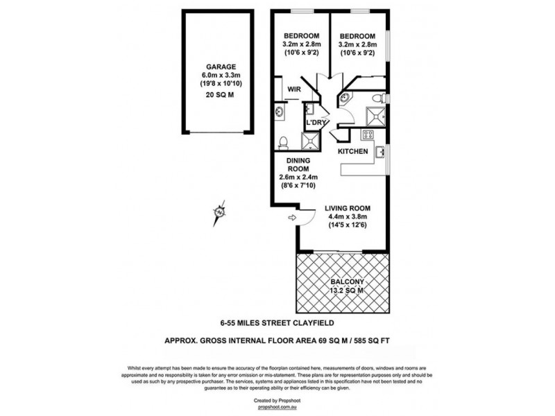 6/55 Miles Street, Clayfield QLD 4011 Floorplan