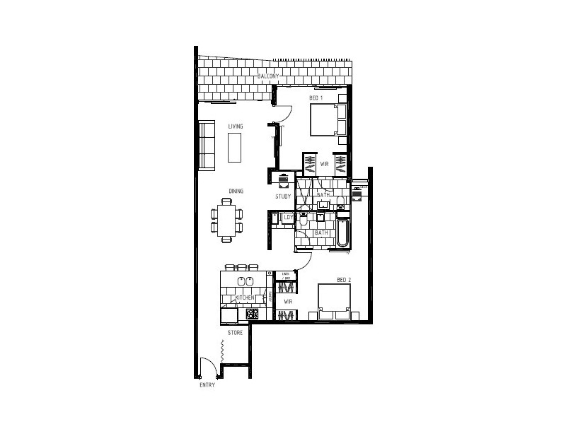 601/53 Wyandra Street, Teneriffe QLD 4005 Floorplan