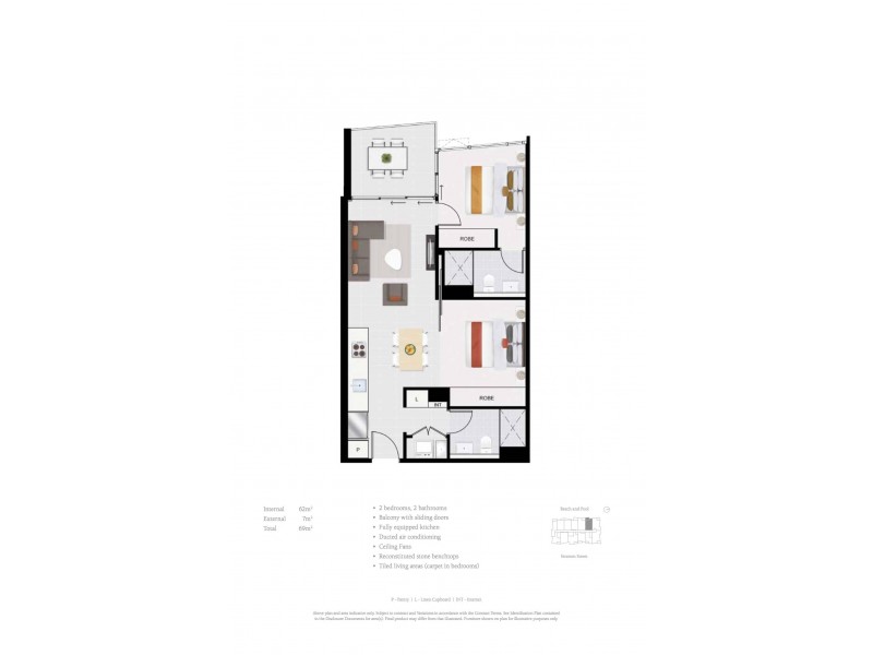 31008/24 Stratton Street, Newstead QLD 4006 Floorplan