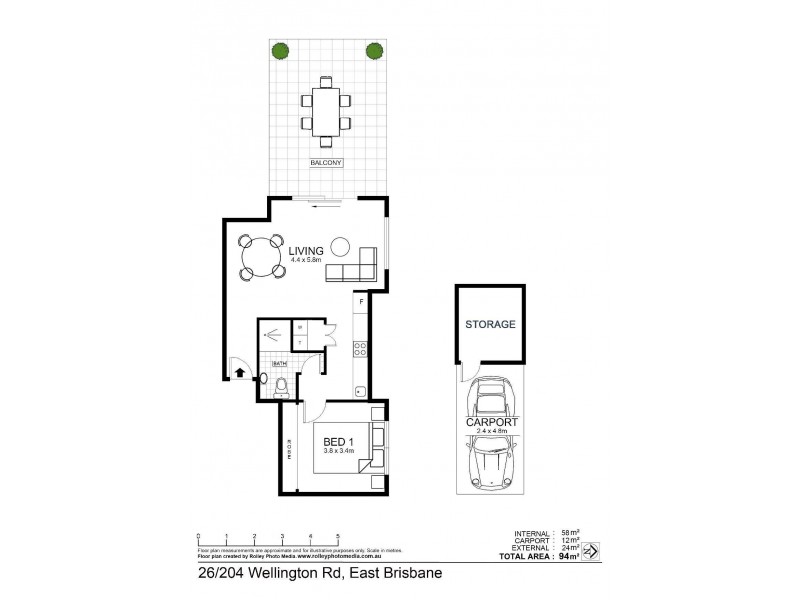 26/204 Wellington Road, East Brisbane QLD 4169 Floorplan