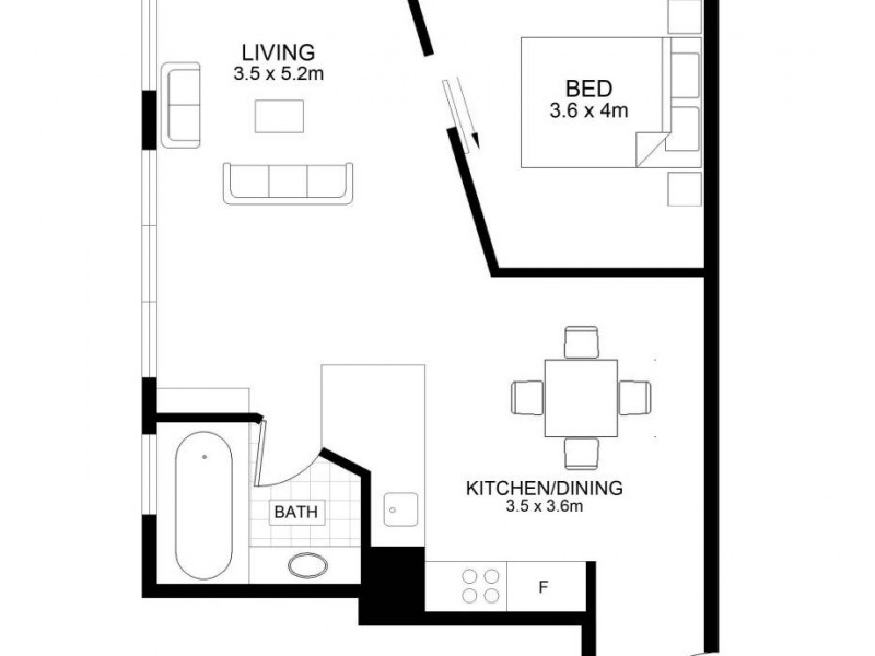 161/293 North Quay, Brisbane City QLD 4000 Floorplan