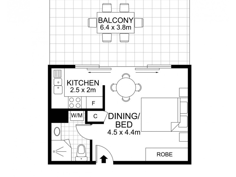 C70/115 Wickham Street, Fortitude Valley QLD 4006 Floorplan