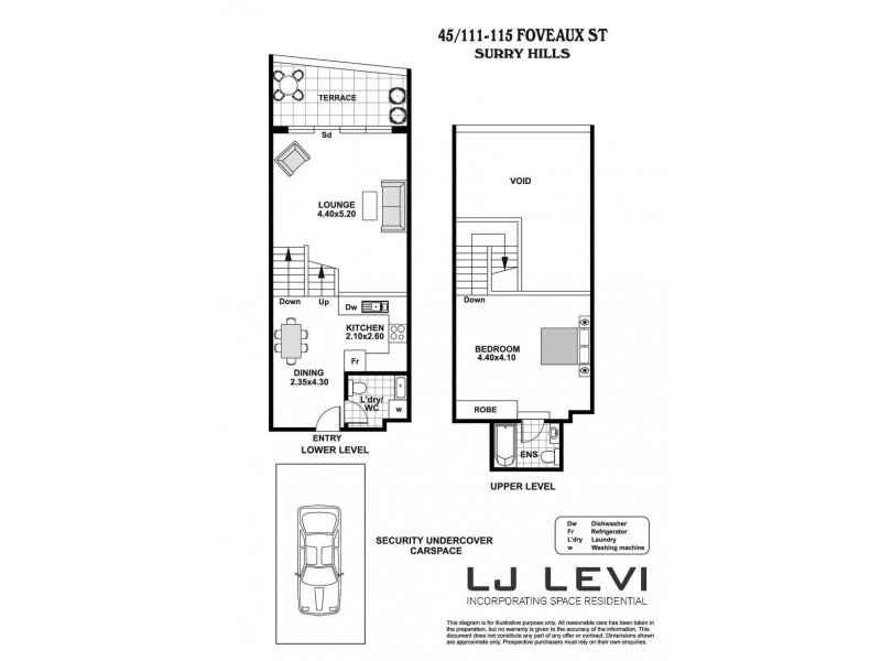 45/111 Foveaux Street, Surry Hills NSW 2010 Floorplan