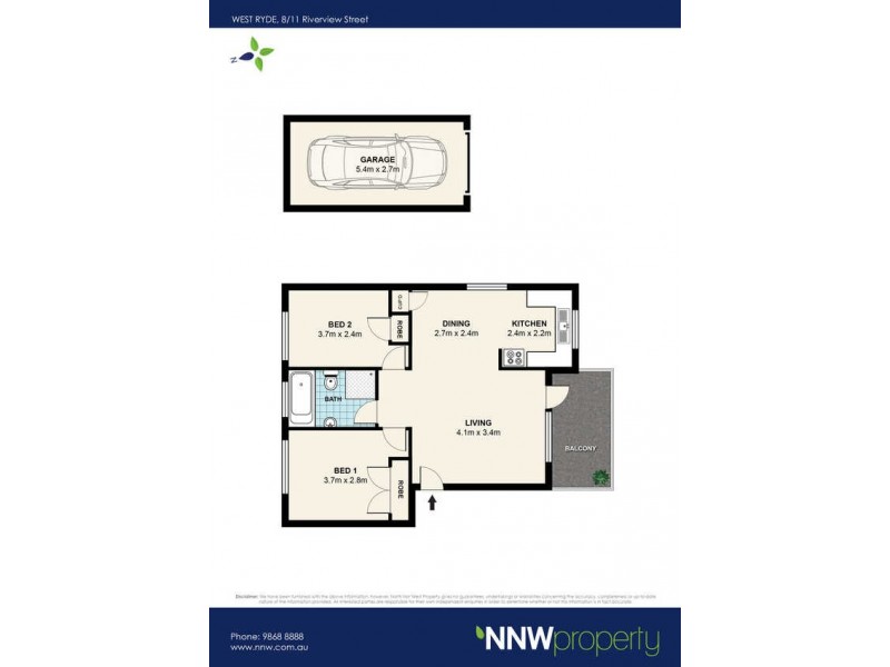 8/11 Riverview Street, West Ryde NSW 2114 Floorplan