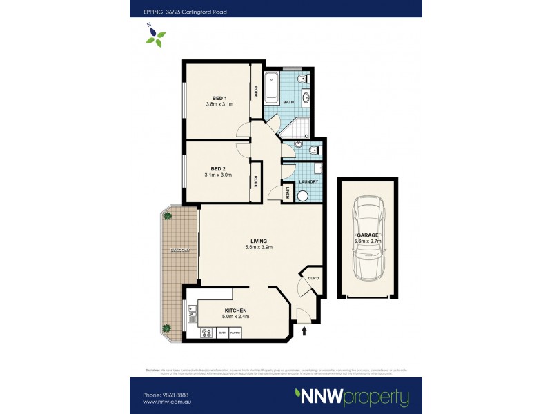 36/25-29 Carlingford Road, Epping NSW 2121 Floorplan