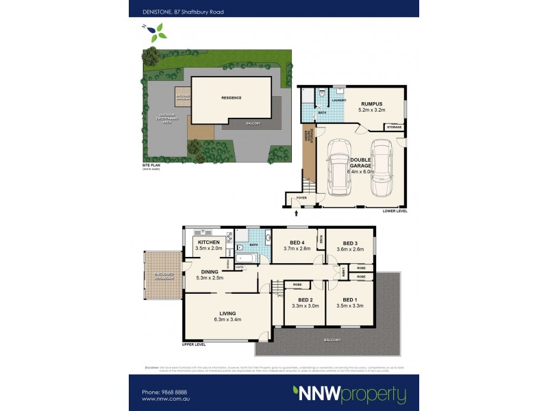 87 Shaftsbury Road, Denistone NSW 2114 Floorplan