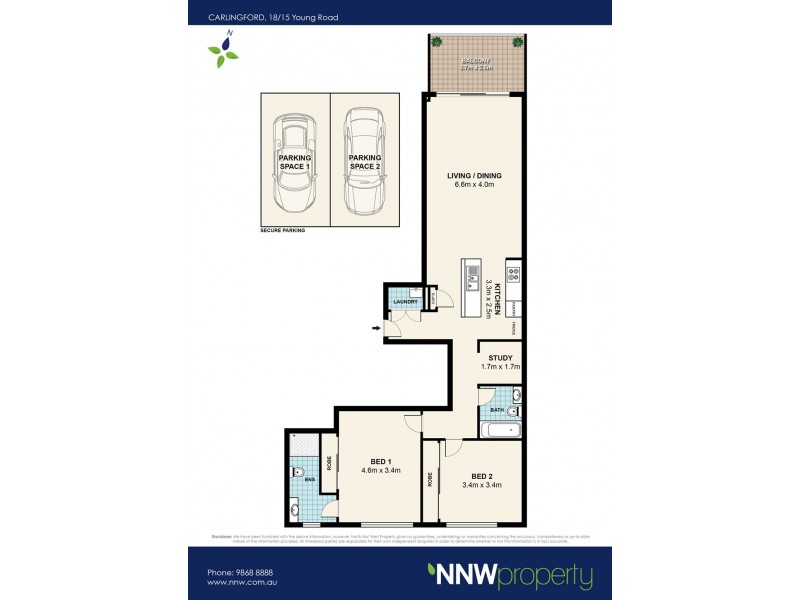 18/15 Young Road, Carlingford NSW 2118 Floorplan