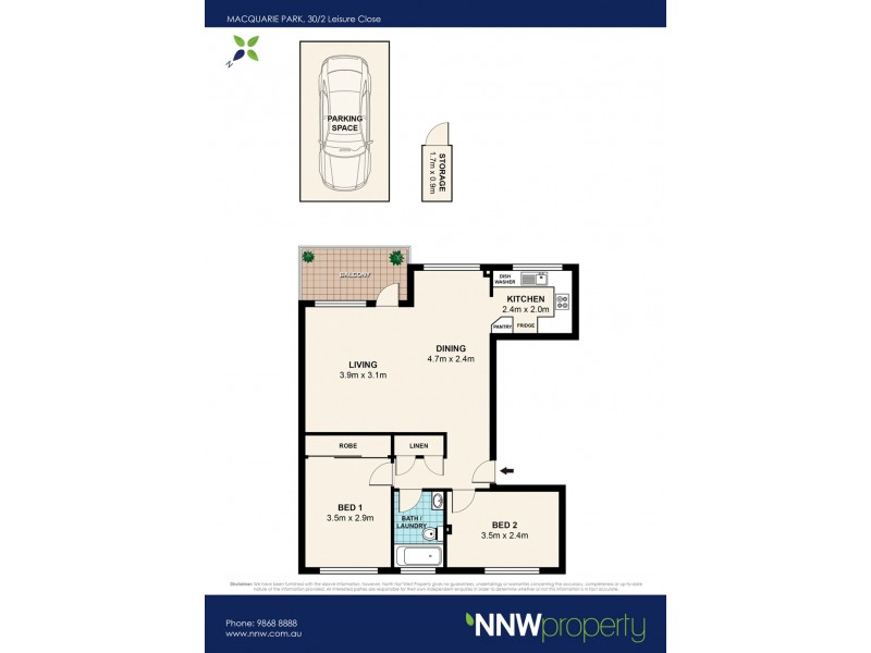 30/2 Leisure Close, Macquarie Park NSW 2113 Floorplan