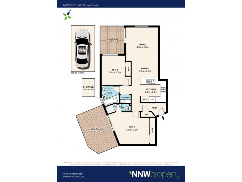 1/1-7 Rowe Street, Eastwood NSW 2122 Floorplan