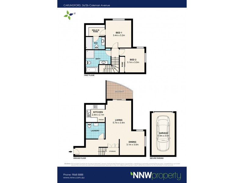 26/2b Coleman Avenue, Carlingford NSW 2118 Floorplan