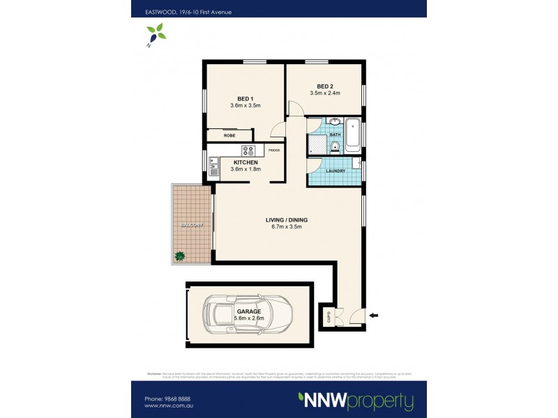 19/6-10 First Avenue, Eastwood NSW 2122 Floorplan