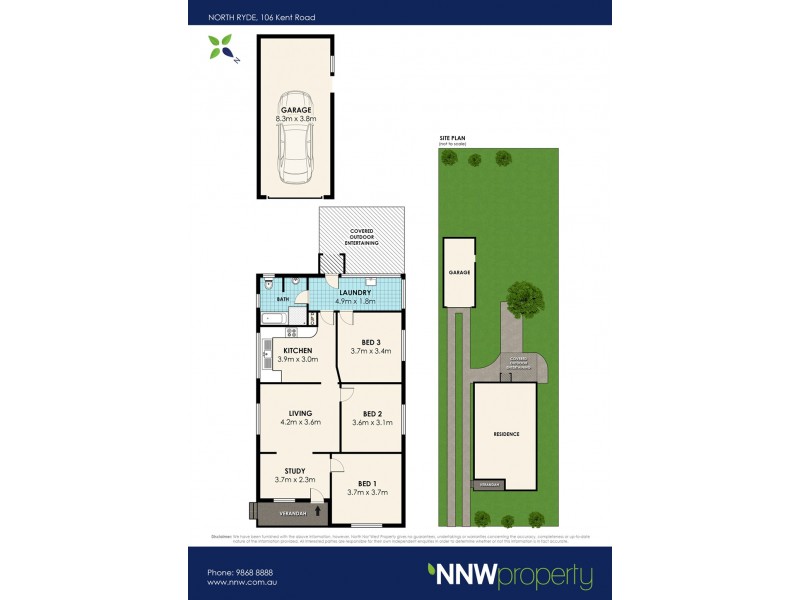 106 Kent Road, North Ryde NSW 2113 Floorplan