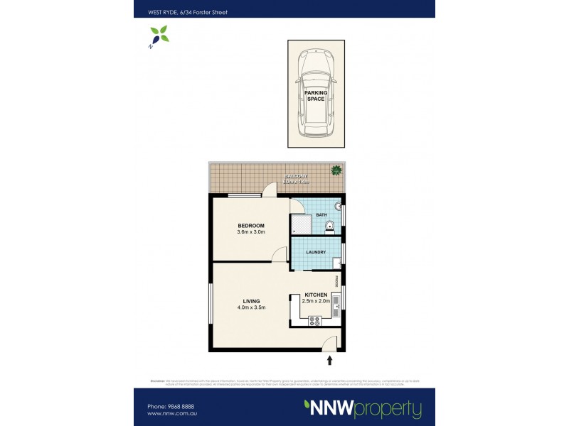 6/34 Forster Street, West Ryde NSW 2114 Floorplan