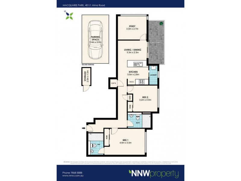 402/1 Alma Road, Macquarie Park NSW 2113 Floorplan