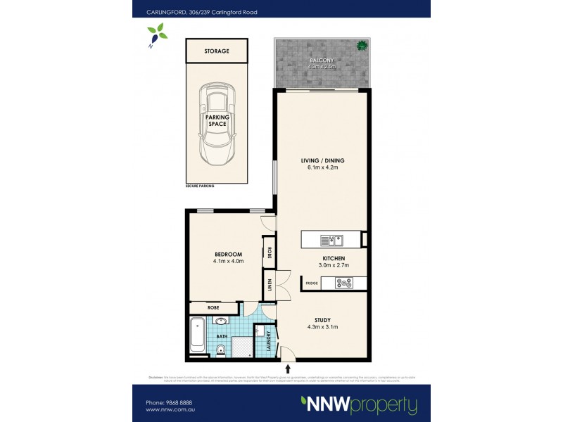 306/239 Carlingford Road, Carlingford NSW 2118 Floorplan