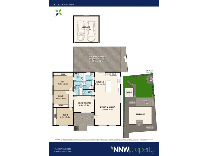 2 Adam Street, Ryde NSW 2112 Floorplan
