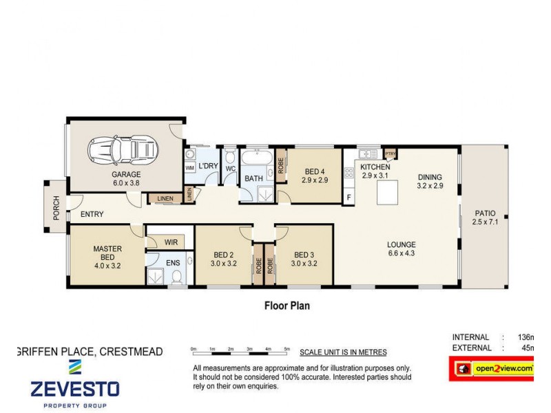 40 Griffen Place, Crestmead QLD 4132 Floorplan