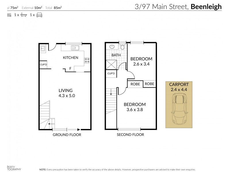 3/97 Main Street, Beenleigh QLD 4207 Floorplan