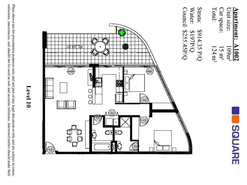 1002/507 Wattle Street, Ultimo NSW 2007 Floorplan