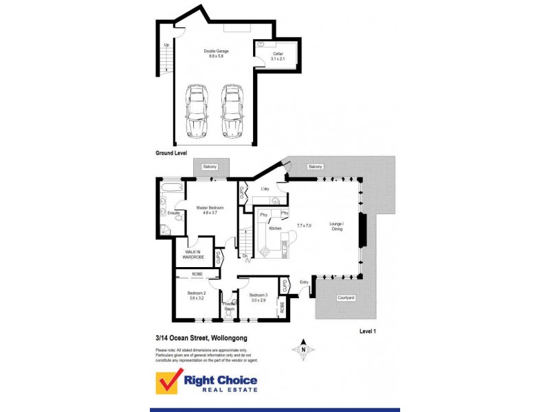 3/14 Ocean Street, Wollongong NSW 2500 Floorplan