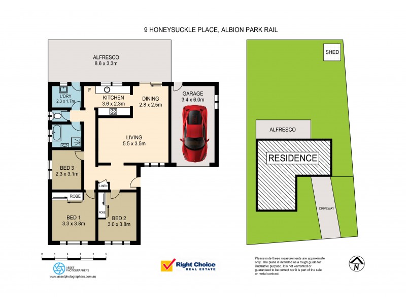 9 Honeysuckle Place, Albion Park Rail NSW 2527 Floorplan